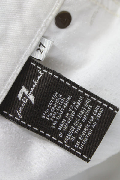 7 For All Mankind Women Cut-Off White Shorts Size 27