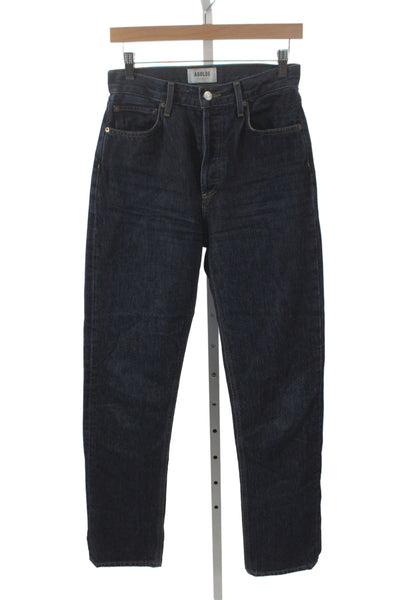 Agolde Womens Straight High Rise Blue Jeans Size 25