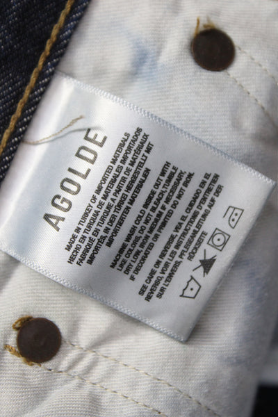 Agolde Womens Straight High Rise Blue Jeans Size 25
