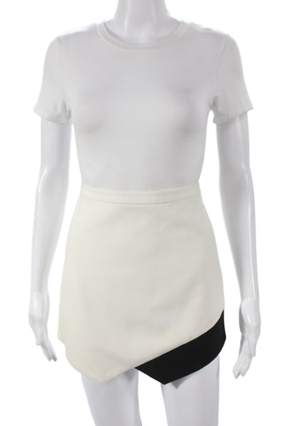 Mason Womens Mini Skort Ivory Zip Size 0