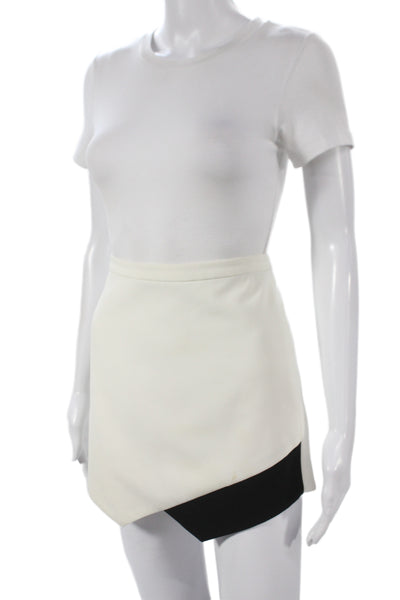Mason Womens Mini Skort Ivory Zip Size 0