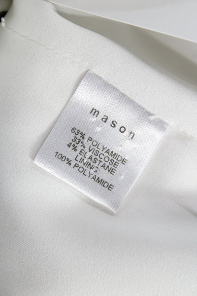 Mason Womens Mini Skort Ivory Zip Size 0