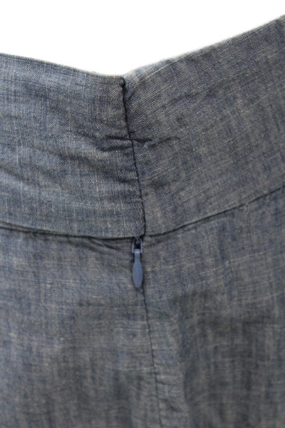 J Crew Womens Paperbag Waist Linen Shorts Blue Tie Size 6
