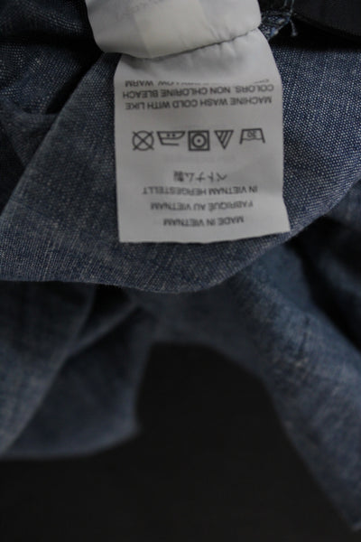 J Crew Womens Paperbag Waist Linen Shorts Blue Tie Size 6