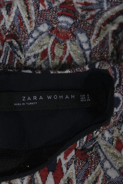Zara Woman Women Multicolor Geometric Bohemian Tunic Blouse Long Sleeve Size S