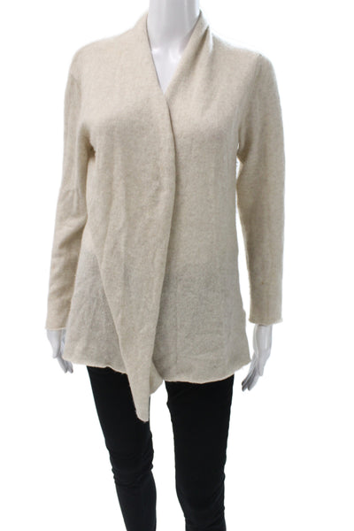 Vineyard Vines Women Beige 100% Cashmere V-Neck Cardigan Long Sleeve Size S