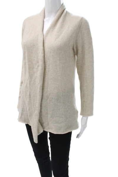 Vineyard Vines Women Beige 100% Cashmere V-Neck Cardigan Long Sleeve Size S