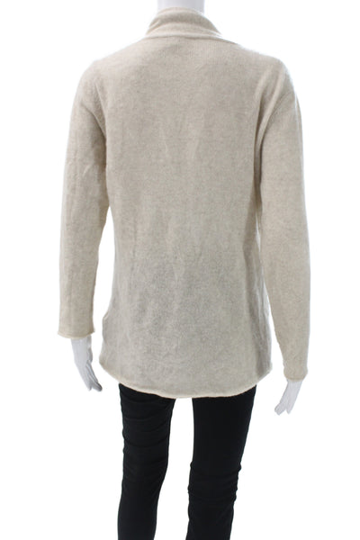 Vineyard Vines Women Beige 100% Cashmere V-Neck Cardigan Long Sleeve Size S