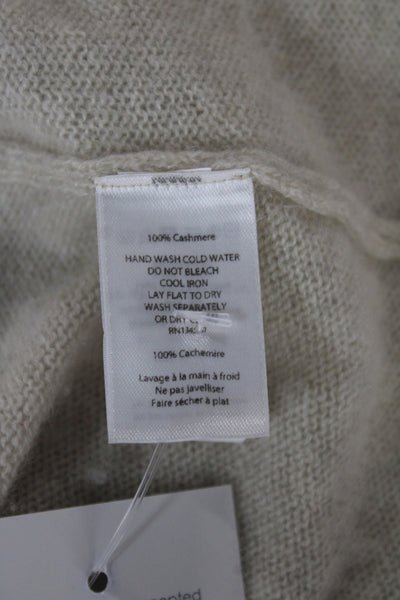 Vineyard Vines Women Beige 100% Cashmere V-Neck Cardigan Long Sleeve Size S