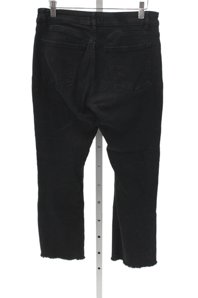 DL1961 Women Cropped High Rise Black Cotton Jeans Size 29