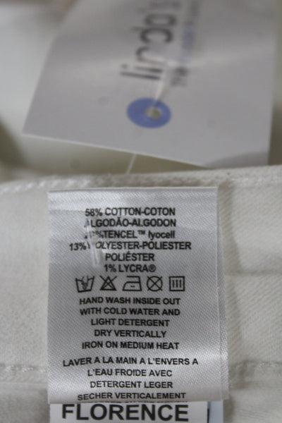 DL1961 Women Skinny White Cotton Mid Rise Jeans Button Size 29