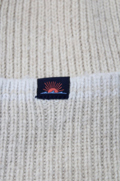 Faherty Womens Pull On Beanie Hat Beige Grey Size One Size