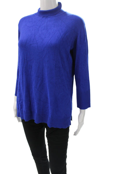 Cable & Gauge Womens Blue Turtleneck Pullover Sweater Size XS