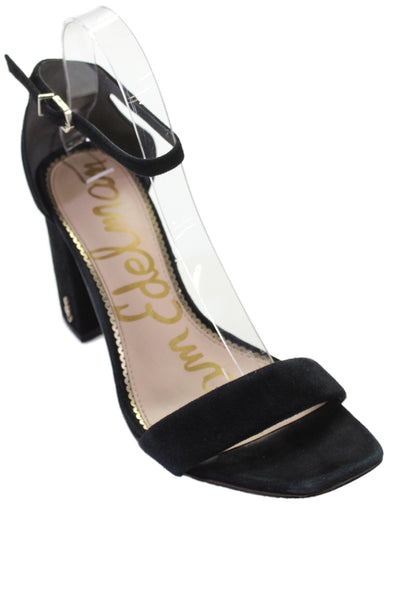 Sam Edelman Womens Suede Ankle Strap Daniella Sandal Heels Black Size 9.5