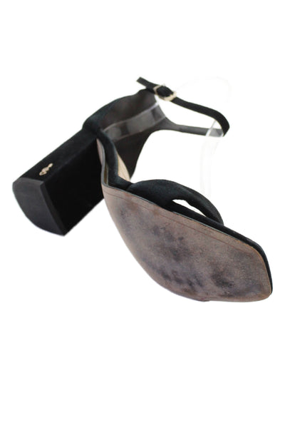 Sam Edelman Womens Suede Ankle Strap Daniella Sandal Heels Black Size 9.5