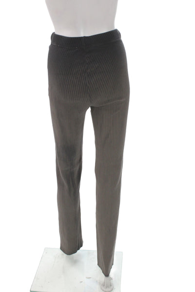 Cotton Citizen Women Ankle Leggings Black Striped 88% Cotton Fall Size S