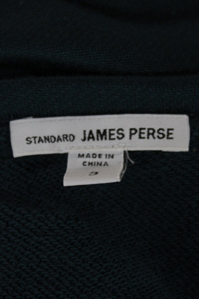 Standard James Perse Womens Basic T-Shirt Green Crew Neck Short Sleeve Size 3
