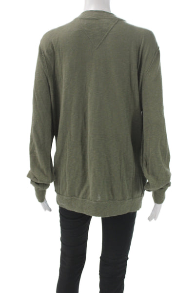 Rag & Bone Womens V Neck Green Cardigan Long Sleeve Size XL
