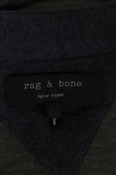 Rag & Bone Womens V Neck Green Cardigan Long Sleeve Size XL