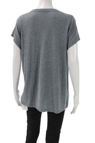 Standard James Perse Women Basic Gray Scoop Neck T-Shirt Size 4
