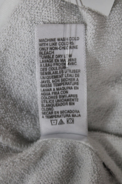 James Perse Women Pullover Sweatshirt Gray Crew Neck Long Sleeve Cotton Size 1