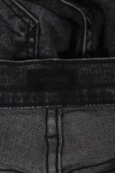 Mother Womens Skinny Jeans Gray Cotton High Rise Button Fly Size 28