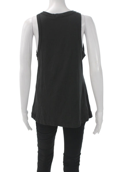 Theory Women Jersey Tie Dye Multicolor Sleeveless Crew Neck T-Shirt Size L