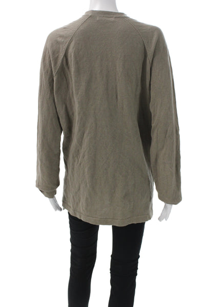 James Perse Women Cardigan V-Neck Brown Long Sleeve Size 2