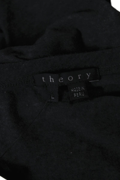 Theory Women Gray Basic Sleeveless Scoop Neck Cotton Tank Size L