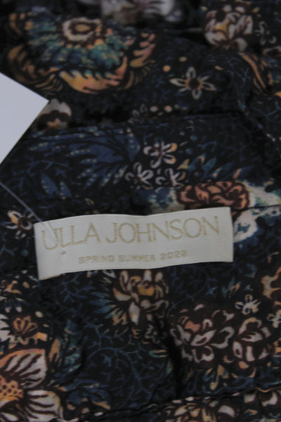 Ulla Johnson Womens Floral Sweetheart Sleeveless Blouse Multicolor Size 4