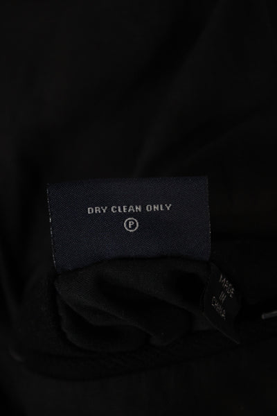 Christian Dior Mens Wool Overcoat Black Button Size 42