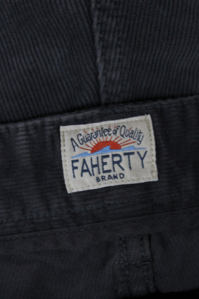 Faherty Mens Straight Black Cotton Blend Jeans Size 30