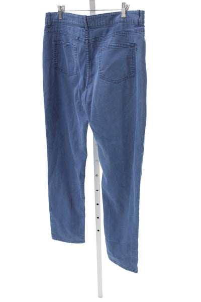 Loro Piana Men Straight Jeans Blue Cotton Button Size 48