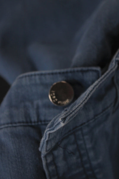 Loro Piana Men Straight Jeans Blue Cotton Button Size 48