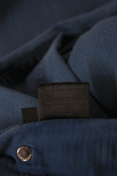 Loro Piana Men Straight Jeans Blue Cotton Button Size 48