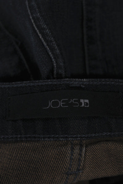 Joes Jeans Women Straight Black Cotton Blend Jeans Size 31
