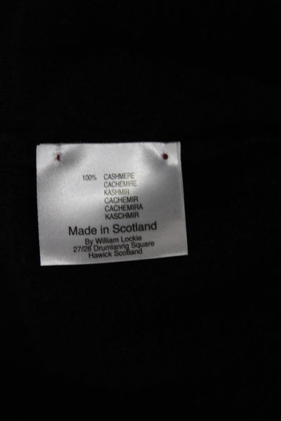 Monaghans Men V-Neck Cashmere Pullover Sweater Black Long Sleeve Size M