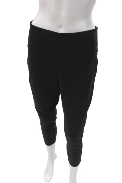 Eileen Fisher Women Black Cropped Organic Cotton Pants Size M