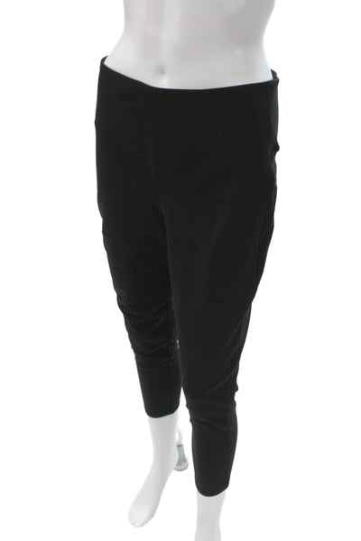 Eileen Fisher Women Black Cropped Organic Cotton Pants Size M