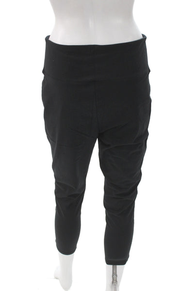 Eileen Fisher Women Black Cropped Organic Cotton Pants Size M
