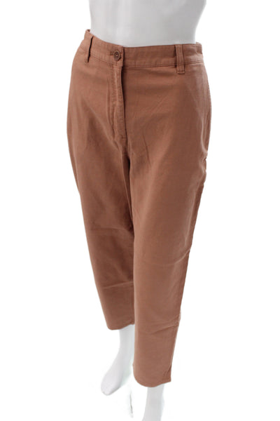 Eileen Fisher Women Black Cropped Organic Cotton Pants Size M