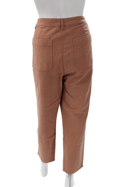 Eileen Fisher Women Black Cropped Organic Cotton Pants Size M