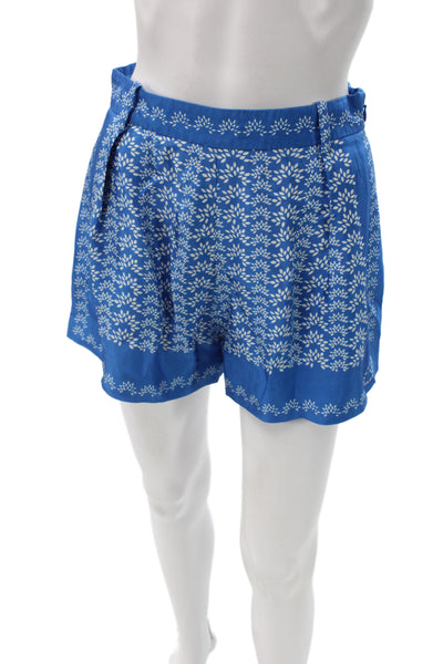 Toccin Womens Floral Blue Shorts Zip Size 2