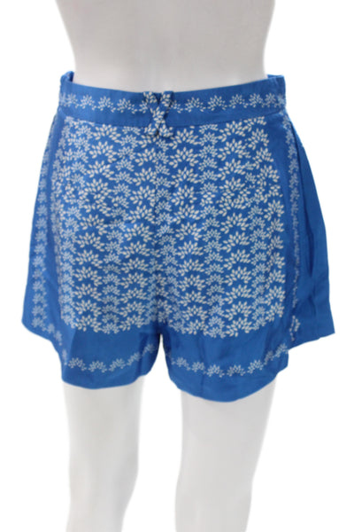 Toccin Womens Floral Blue Shorts Zip Size 2