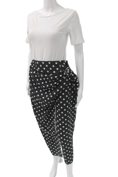 Toccin Women Polka Dot Square Neck Sleeveless Polyester Set Black Size 2