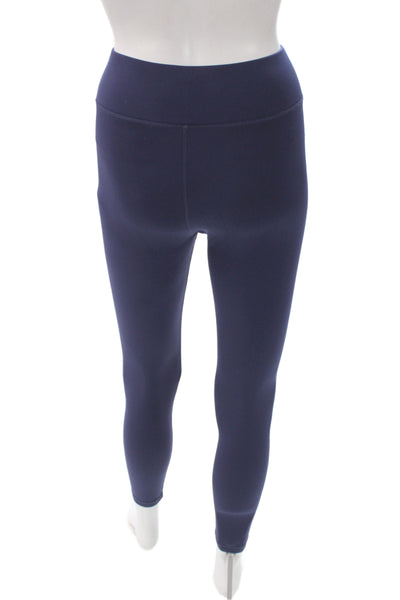 All Access Womens Blue Athleisure Leggings Set Nylon Scoop Neck Size XS