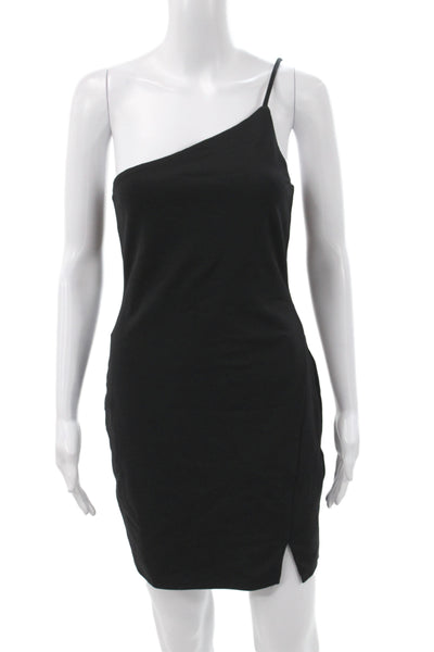 Lovers + Friends Women Bodycon One Shoulder Dress Black Sleeveless Size M