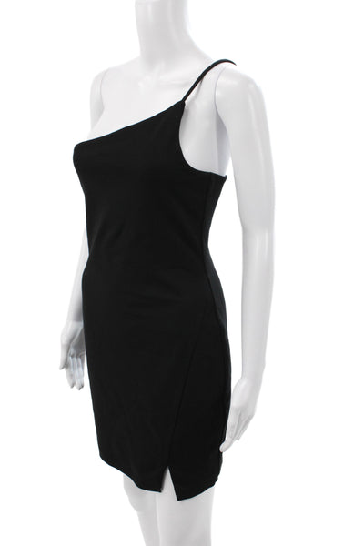 Lovers + Friends Women Bodycon One Shoulder Dress Black Sleeveless Size M