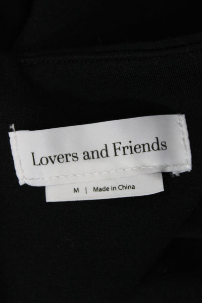 Lovers + Friends Women Bodycon One Shoulder Dress Black Sleeveless Size M