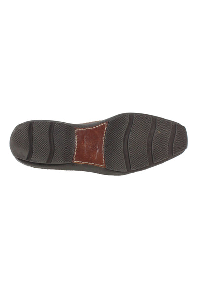 H.S. Trask Mens Bison Leather Slip On Dress Shoes Brown Size 12